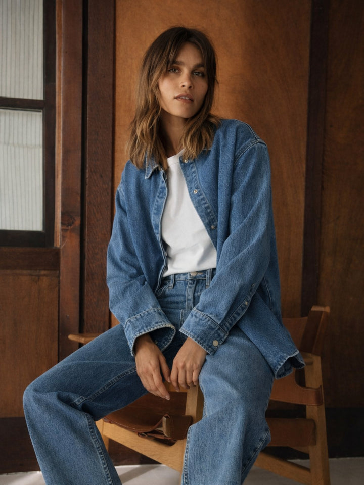 Blue Oversized Denim Shirt