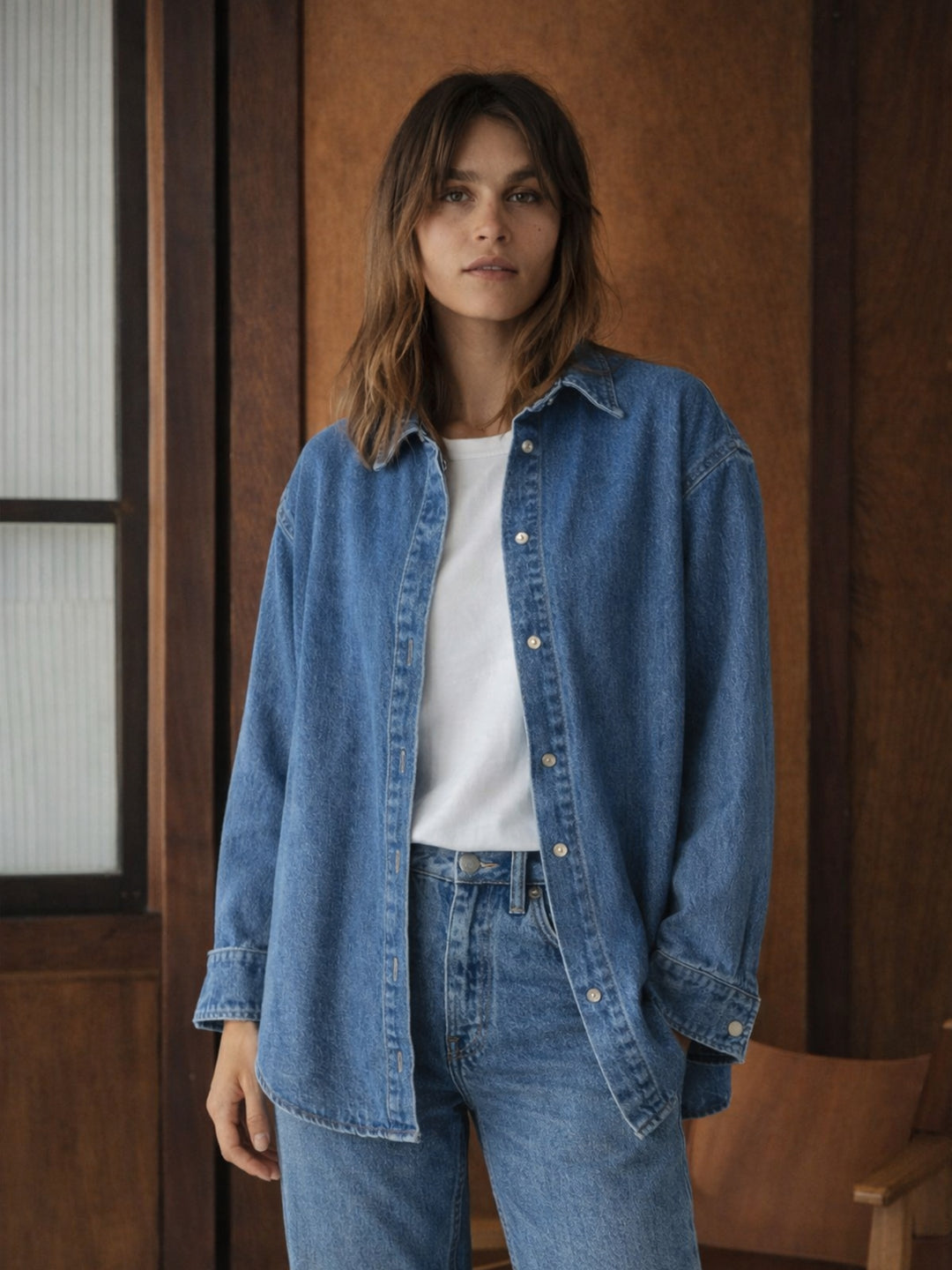 Blue Oversized Denim Shirt