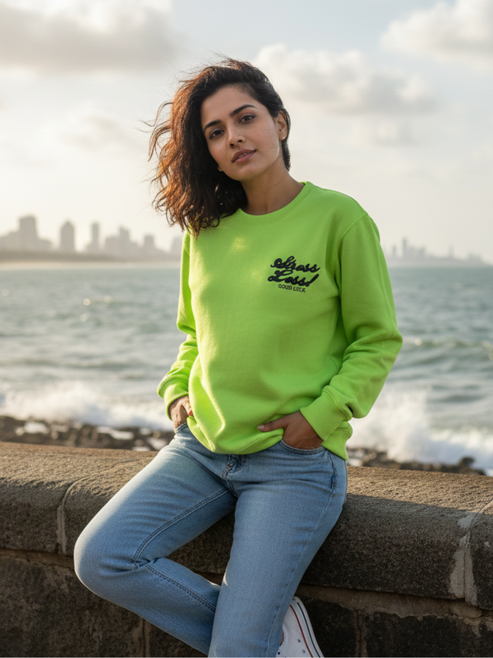 Neon Green Stress Less SweatShirt