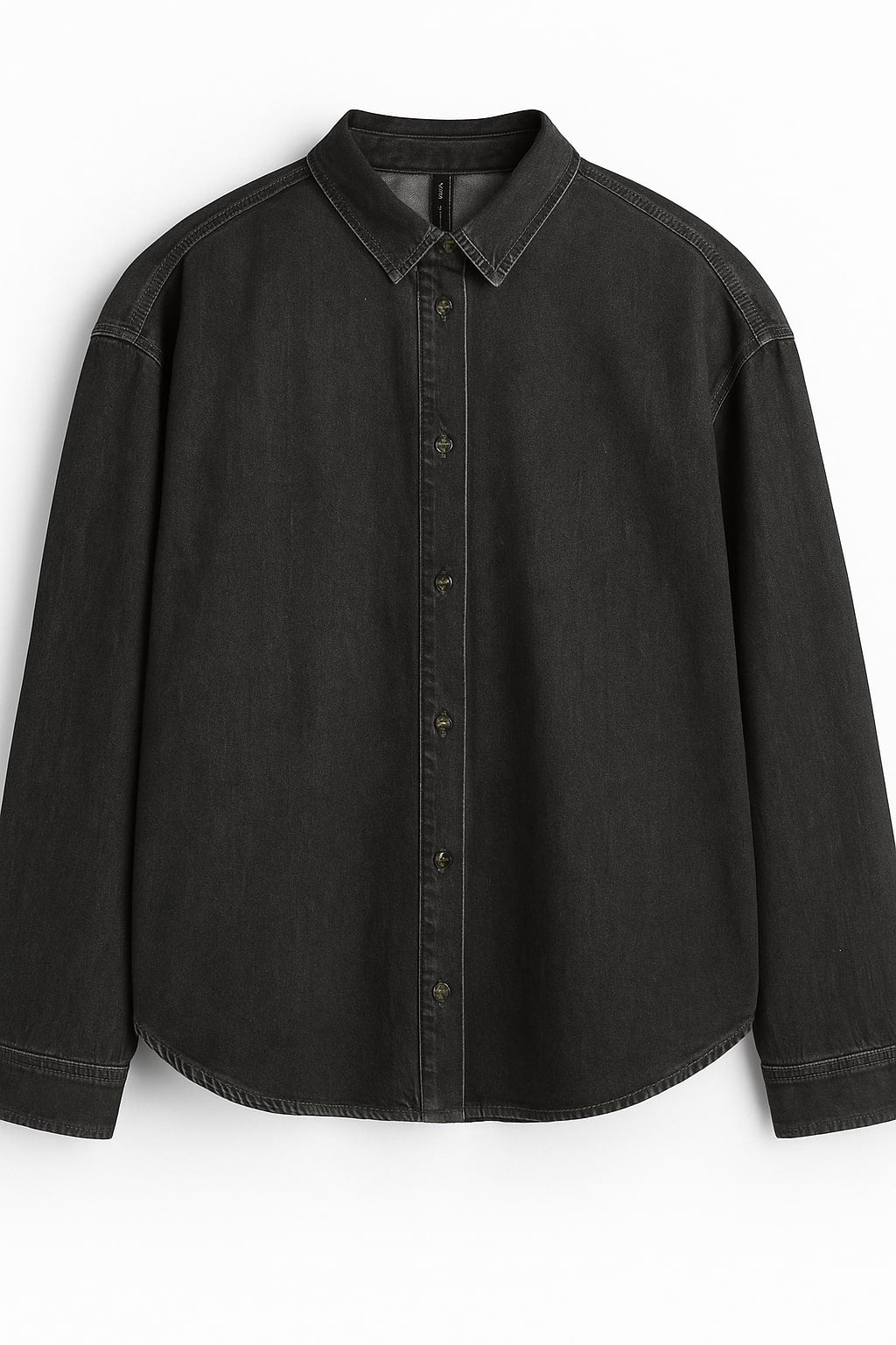Black Oversized Denim Shirt