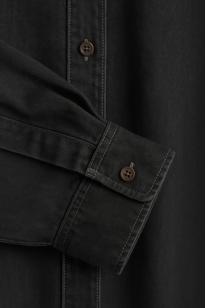 Black Oversized Denim Shirt