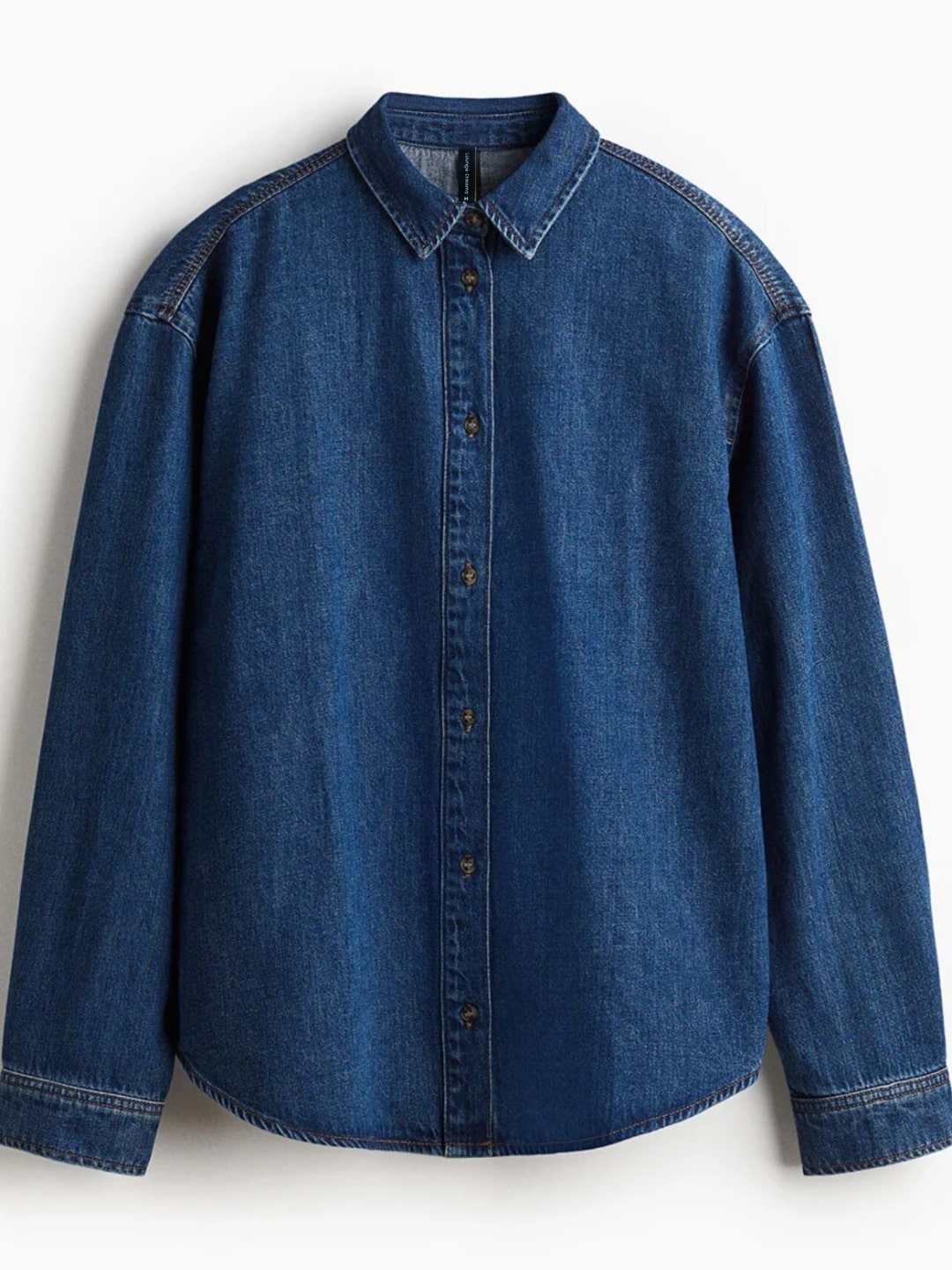 Dark Blue Oversized Denim Shirt