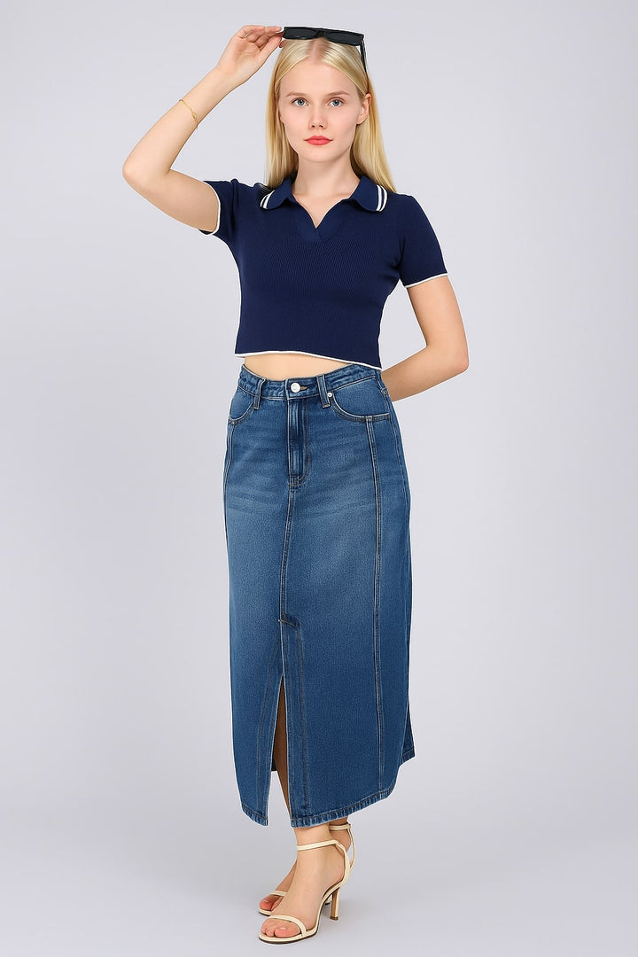 Blue Denim Skirt