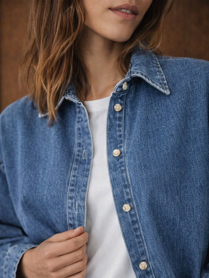 Blue Oversized Denim Shirt