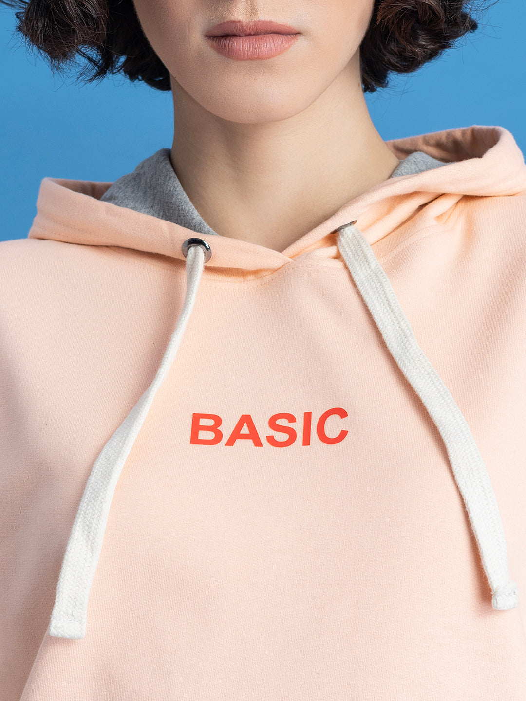 Peach Basic Fleece Hoodie