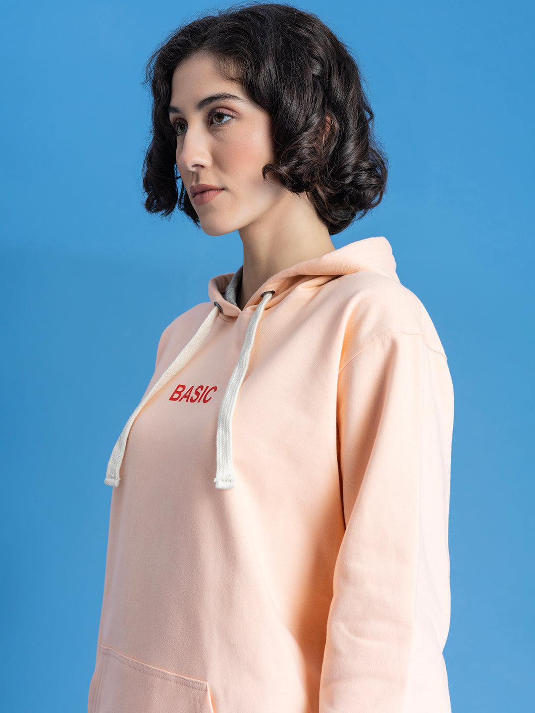 Peach Basic Fleece Hoodie