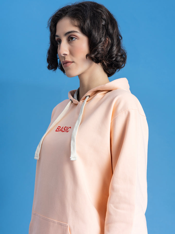 Peach Basic Fleece Hoodie