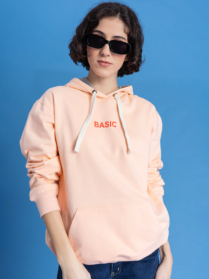 Peach Basic Fleece Hoodie