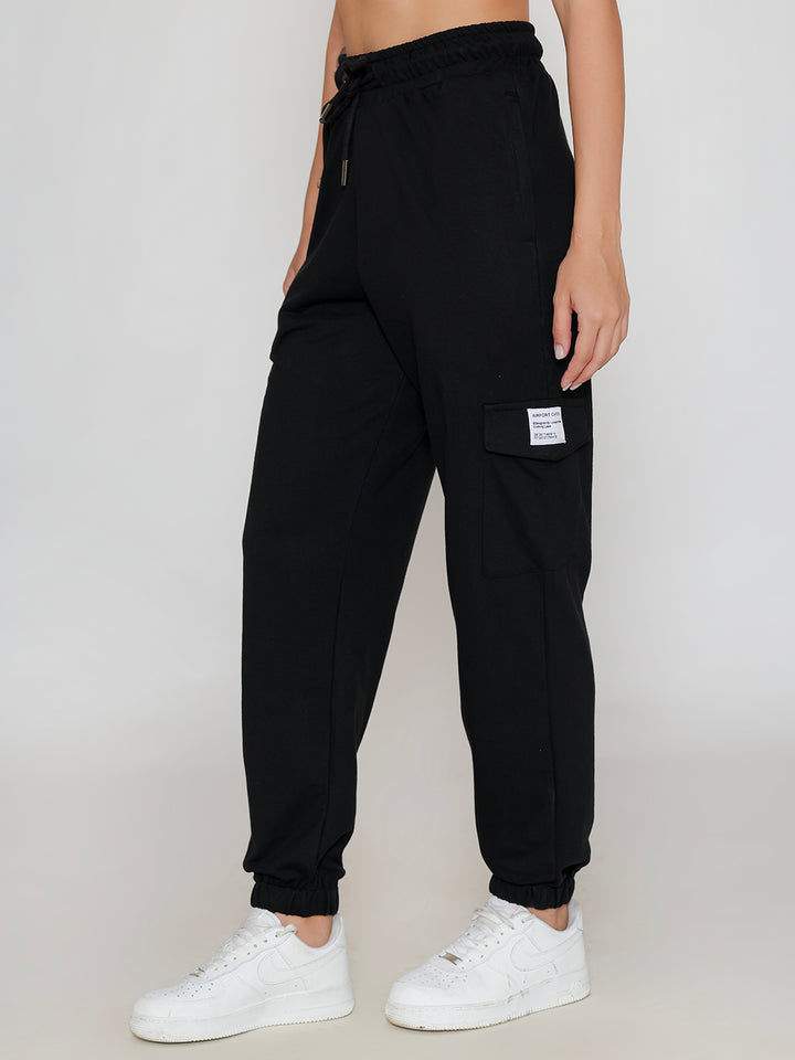 Black Airport Pure Cotton Cargo