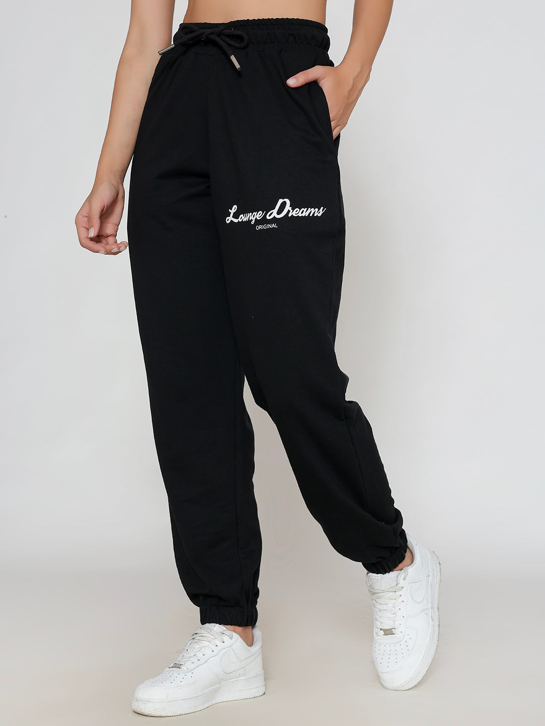 Black Lounge Dreams Pure Cotton Jogger