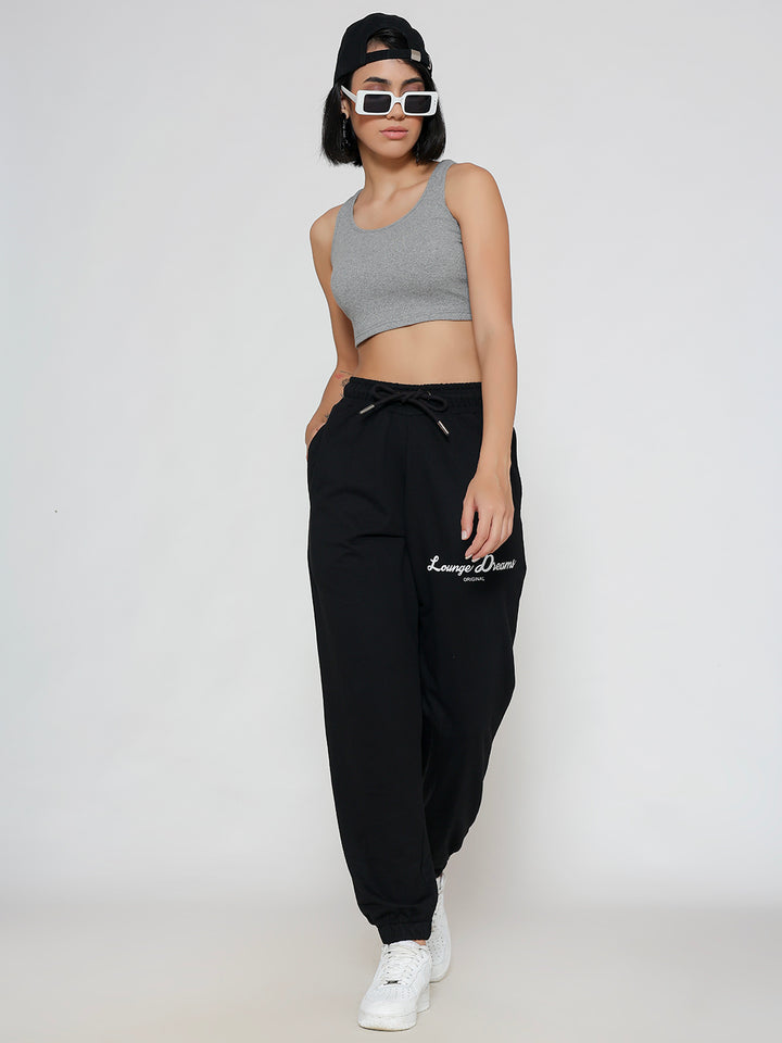 Black Lounge Dreams Pure Cotton Jogger