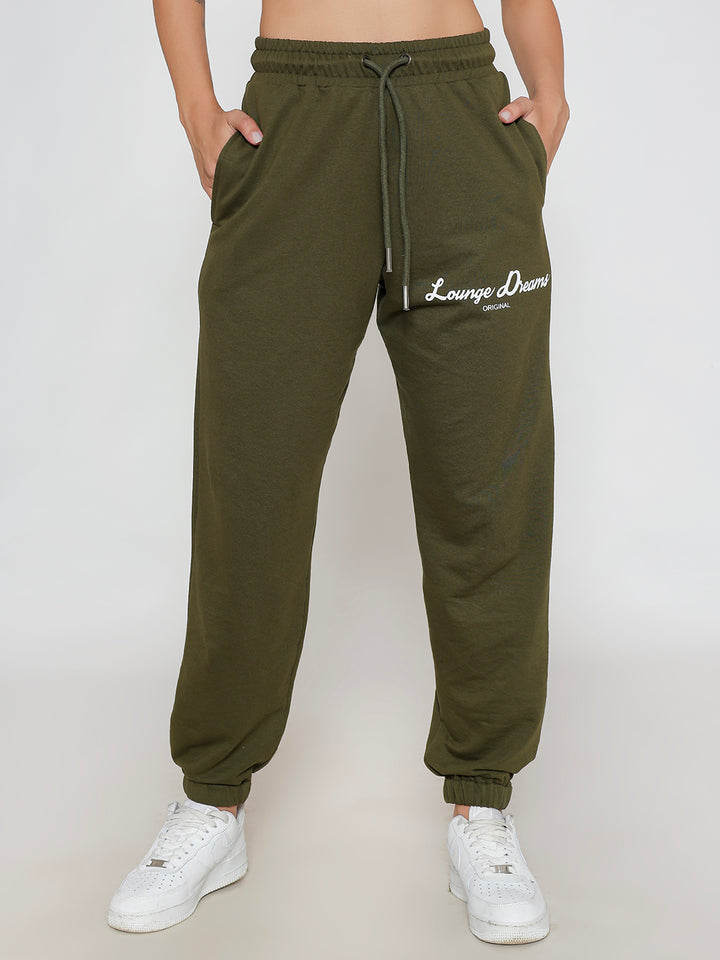 Olive Lounge Dreams Pure Cotton Jogger