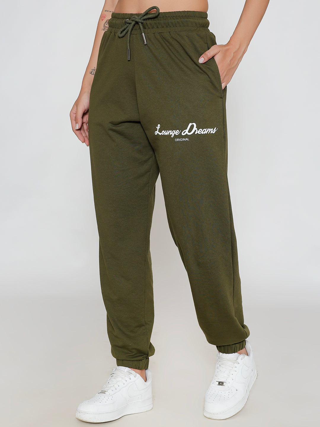 Olive Lounge Dreams Pure Cotton Jogger