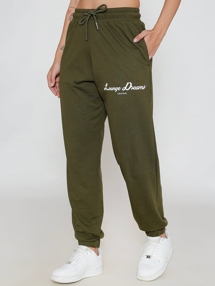 Olive Lounge Dreams Pure Cotton Jogger