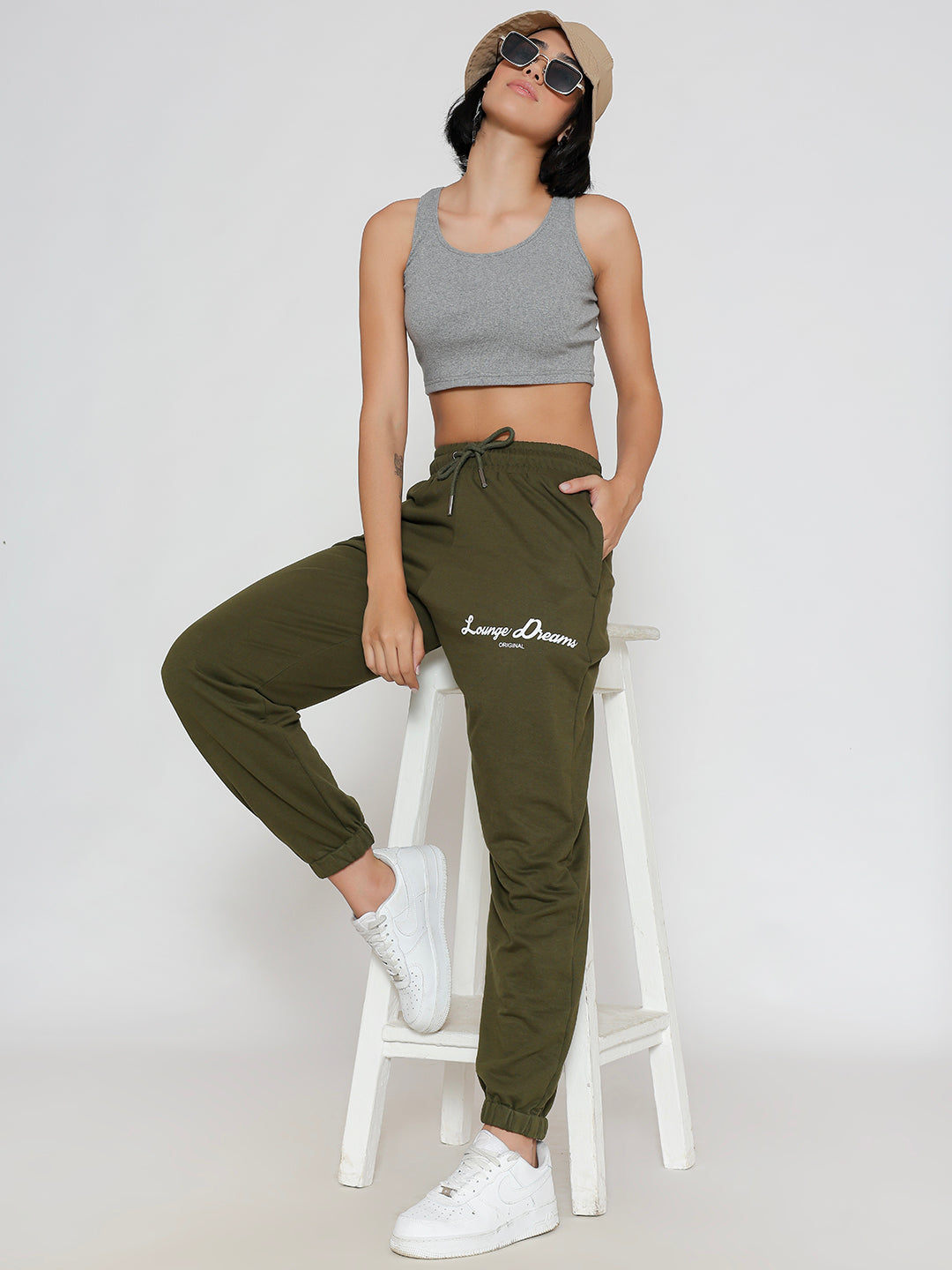 Olive Lounge Dreams Pure Cotton Jogger