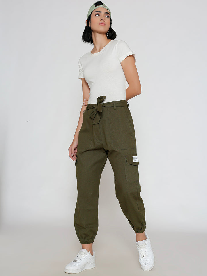 Olive Aviatrix Pure Cotton Cargo