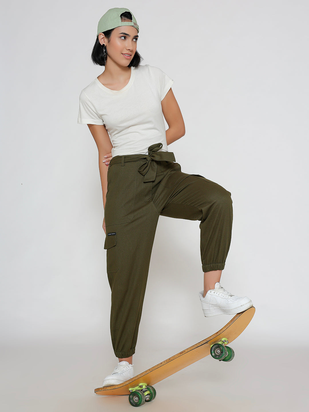 Olive Aviatrix Pure Cotton Cargo