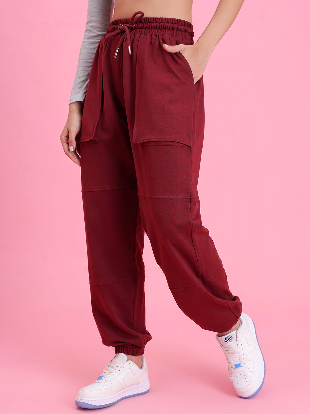 Wine Malibu Pure Cotton Jogger