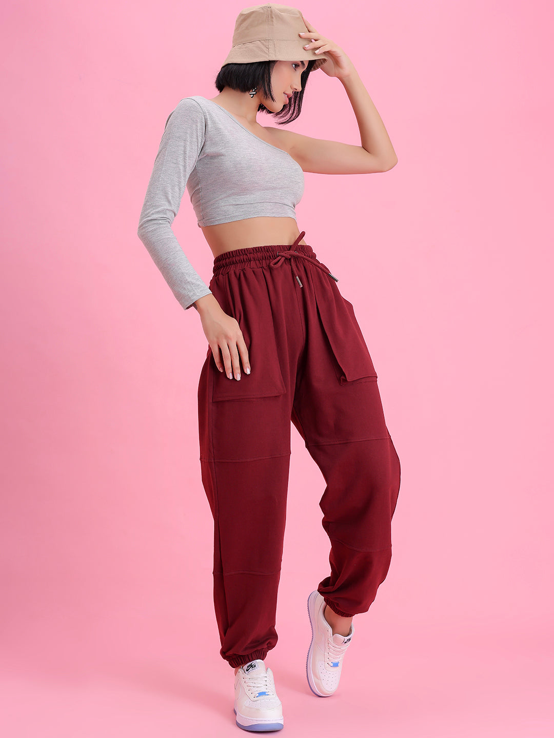 Wine Malibu Pure Cotton Jogger