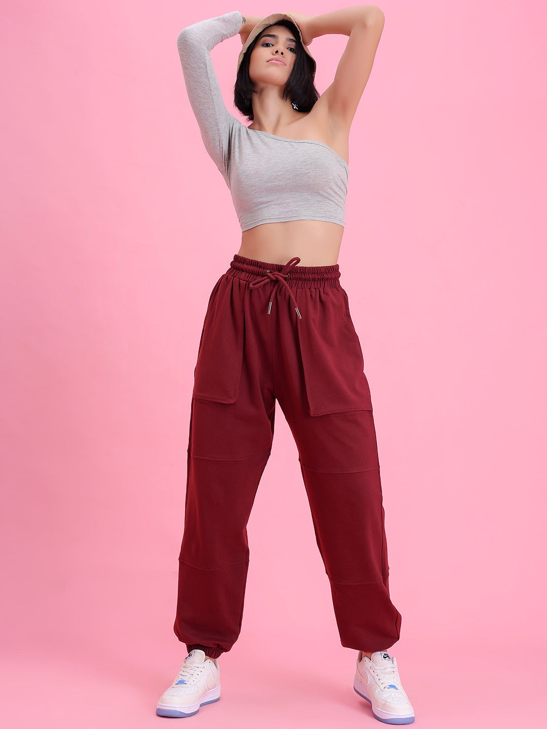 Wine Malibu Pure Cotton Jogger