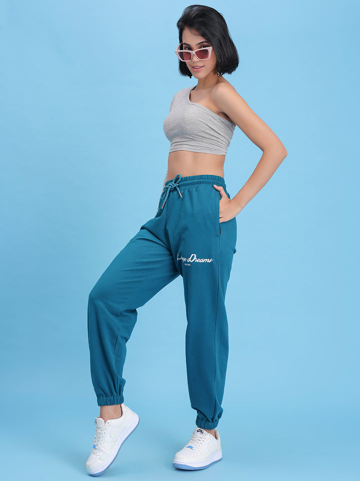 Teal Lounge Dreams Pure Cotton Jogger