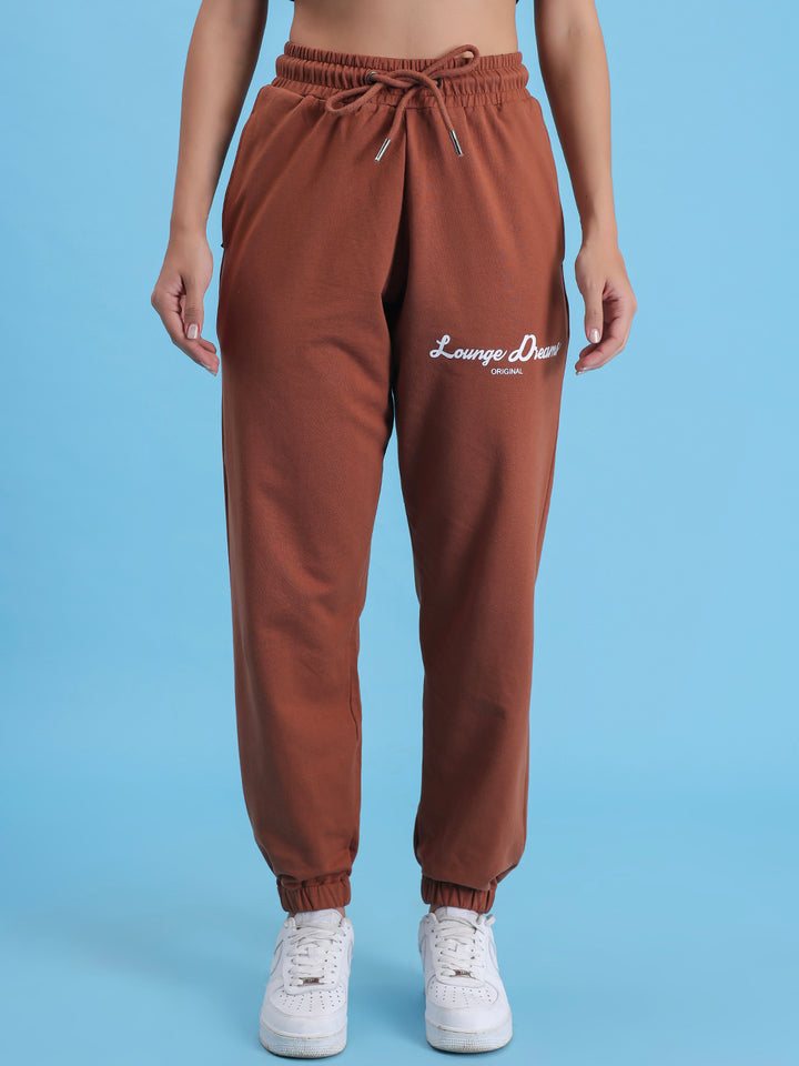 Brown Lounge Dreams Pure Cotton Jogger