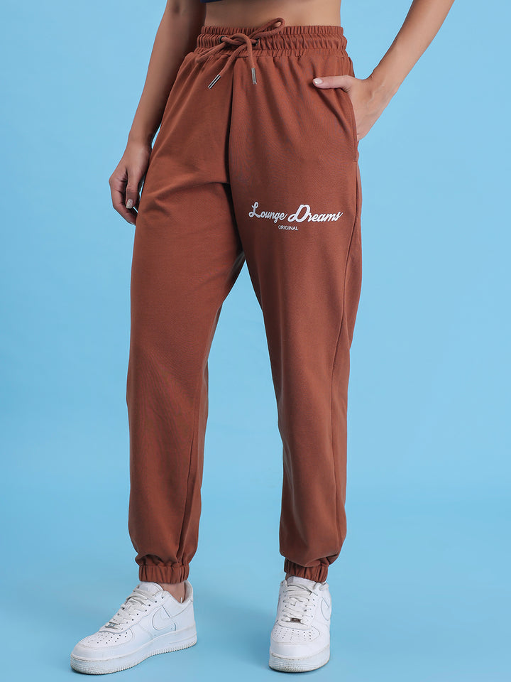 Brown Lounge Dreams Pure Cotton Jogger