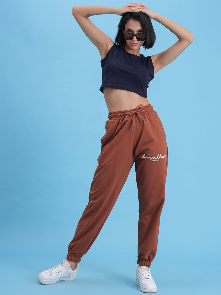 Brown Lounge Dreams Pure Cotton Jogger