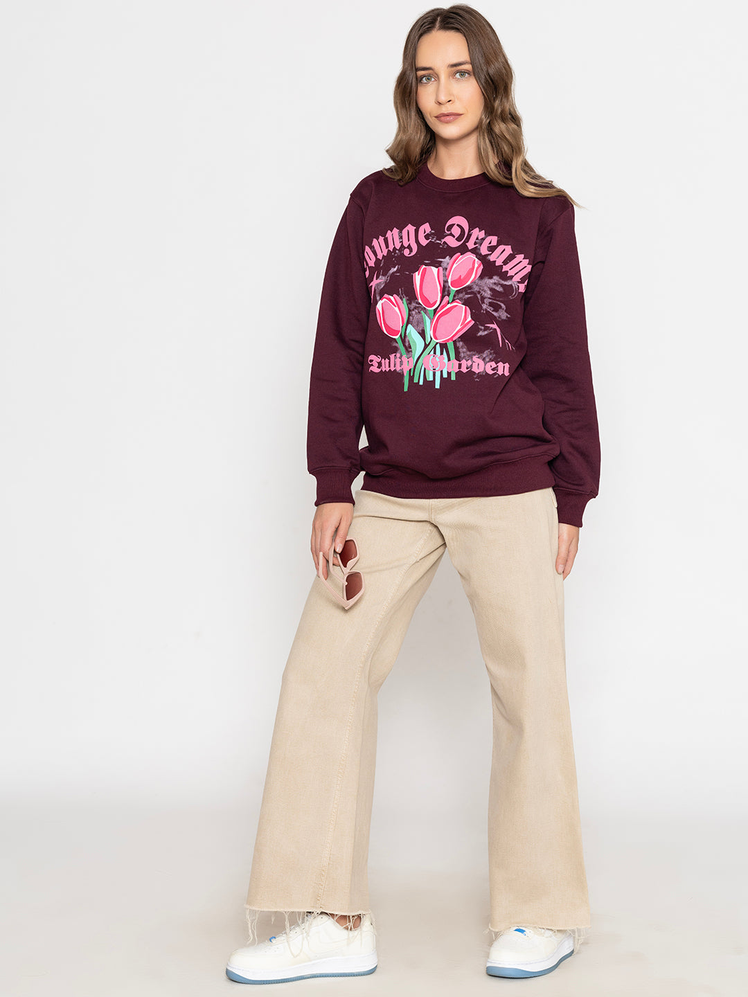 Wine Tulip Garden SweatShirt