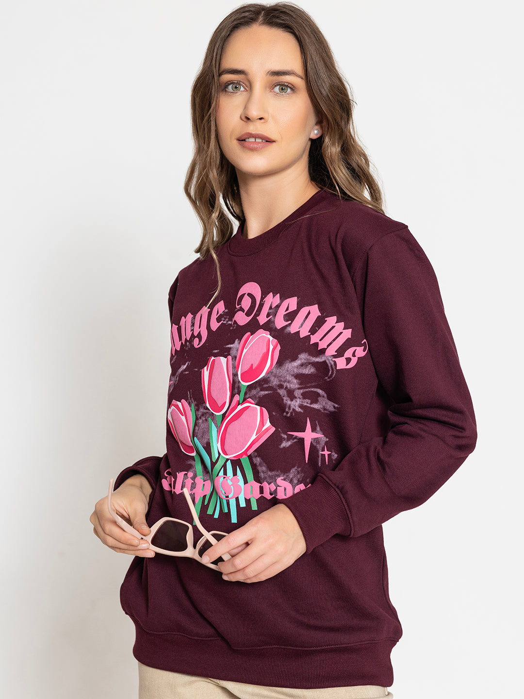 Wine Tulip Garden SweatShirt