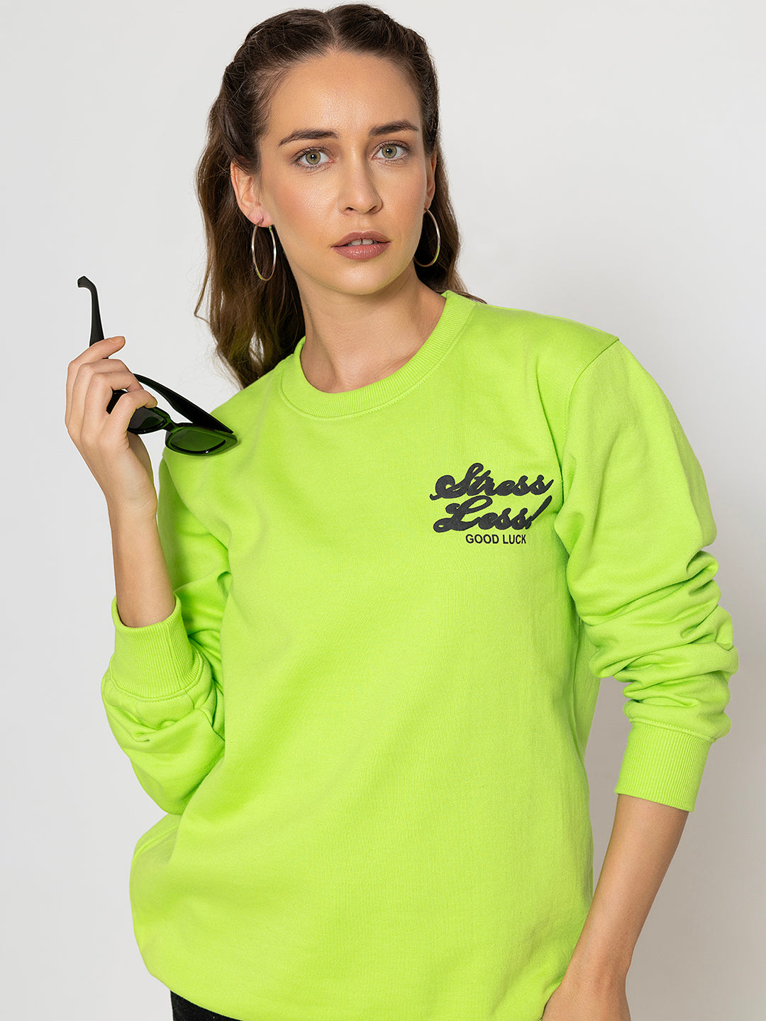 Neon Green Stress Less SweatShirt