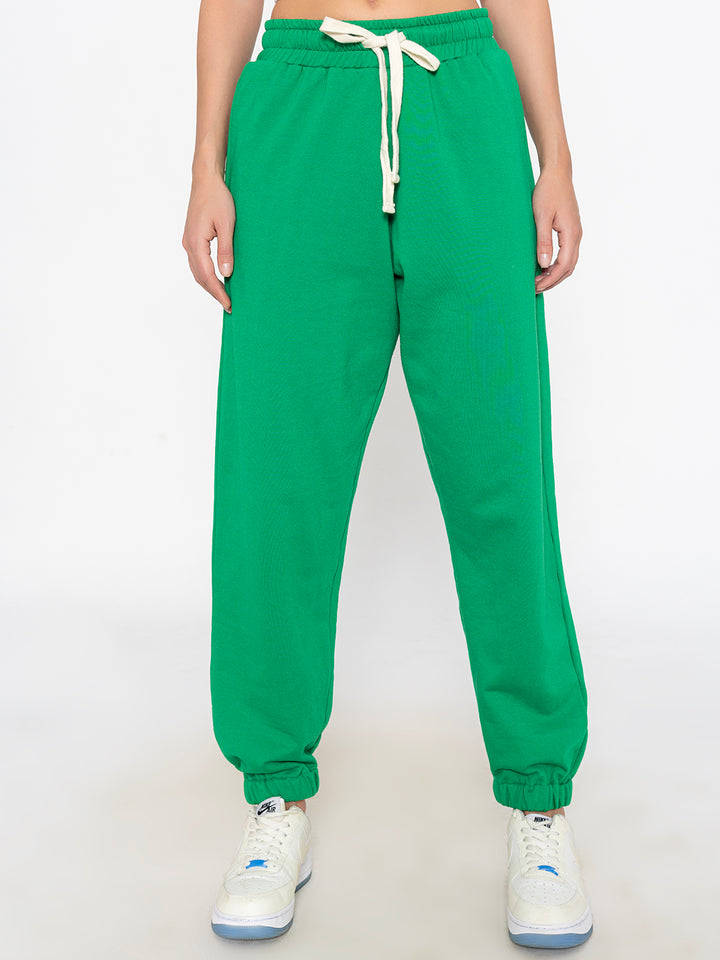 Green Polyester Jogger