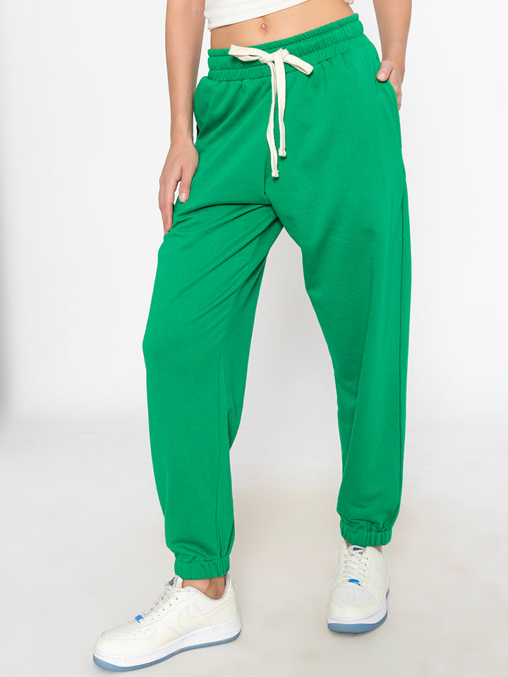 Green Polyester Jogger