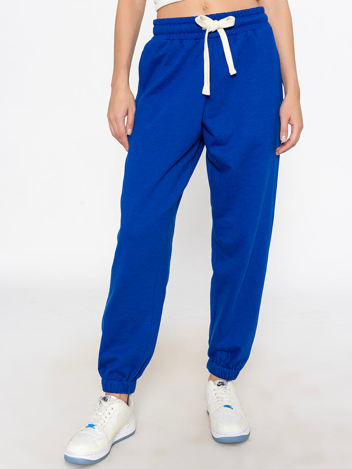 Blue Polyester Jogger