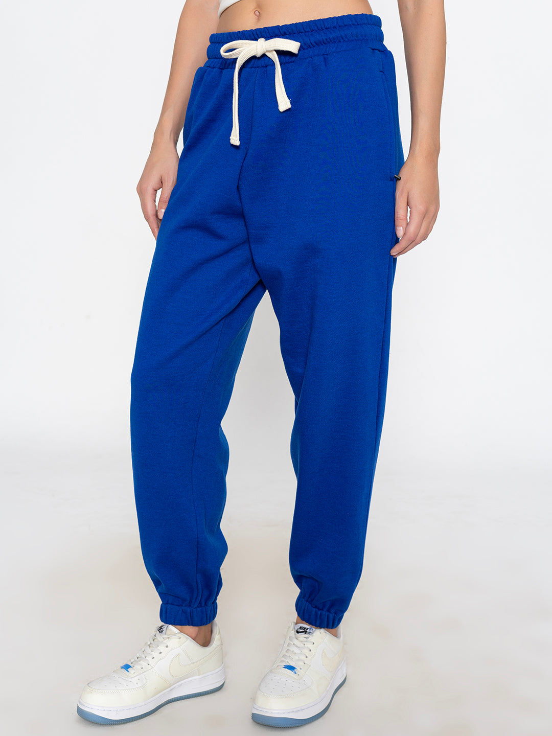 Blue Polyester Jogger