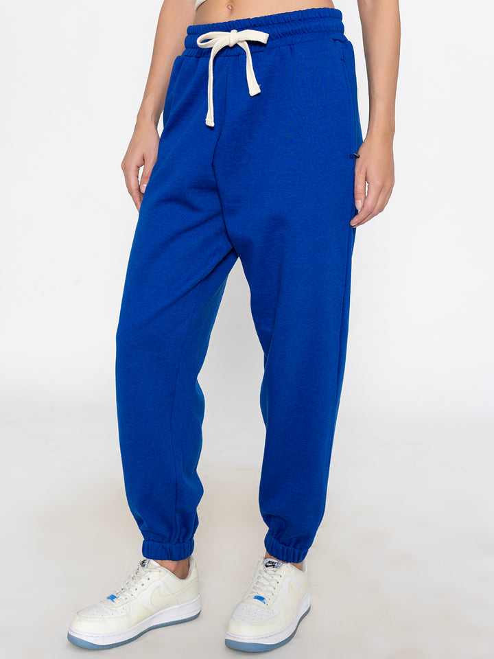 Blue Polyester Jogger