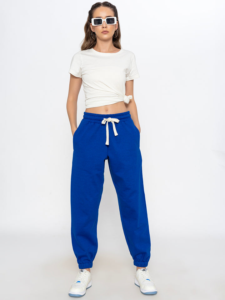 Blue Polyester Jogger