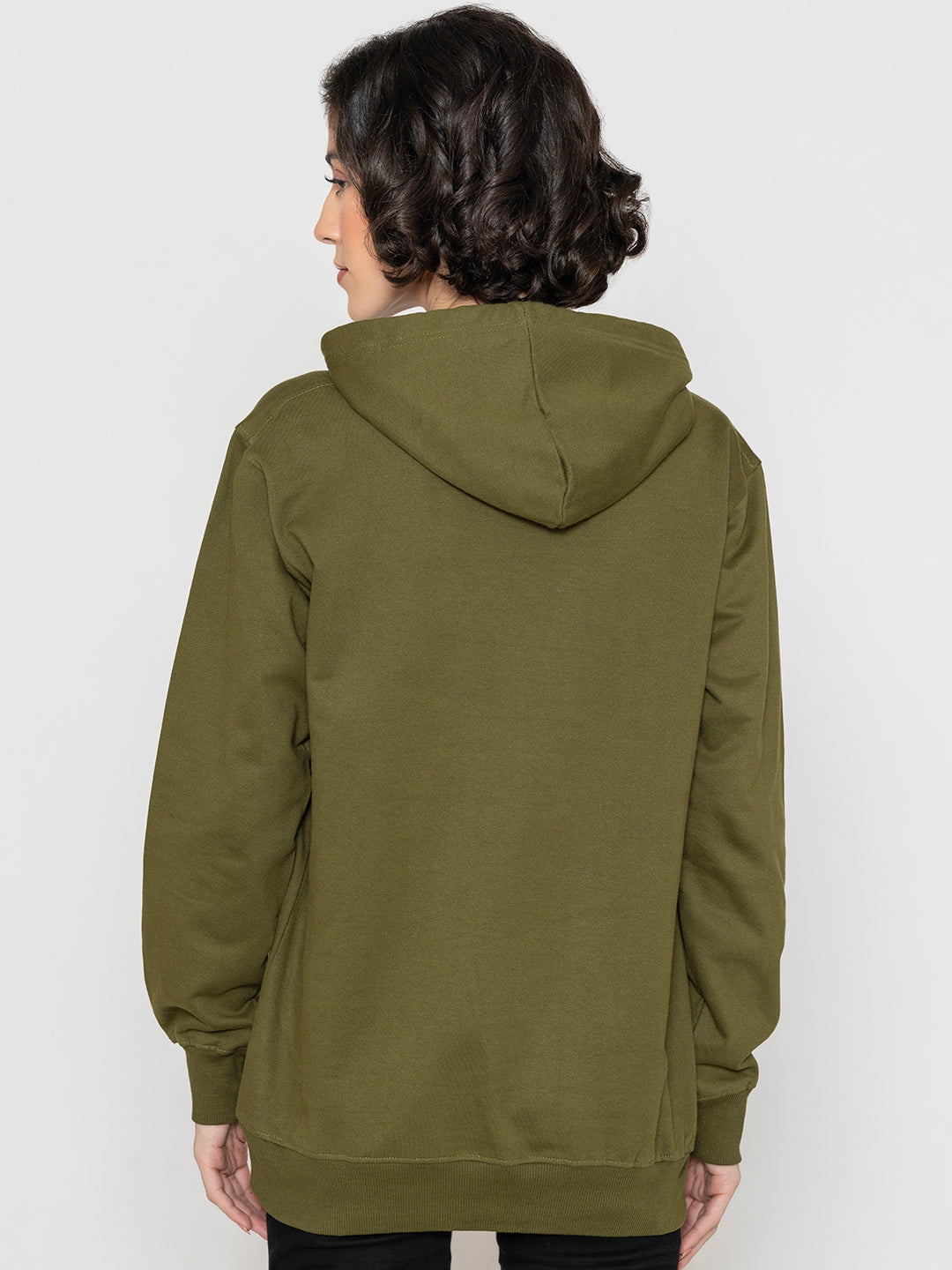 Olive Basic Fleece Hoodie