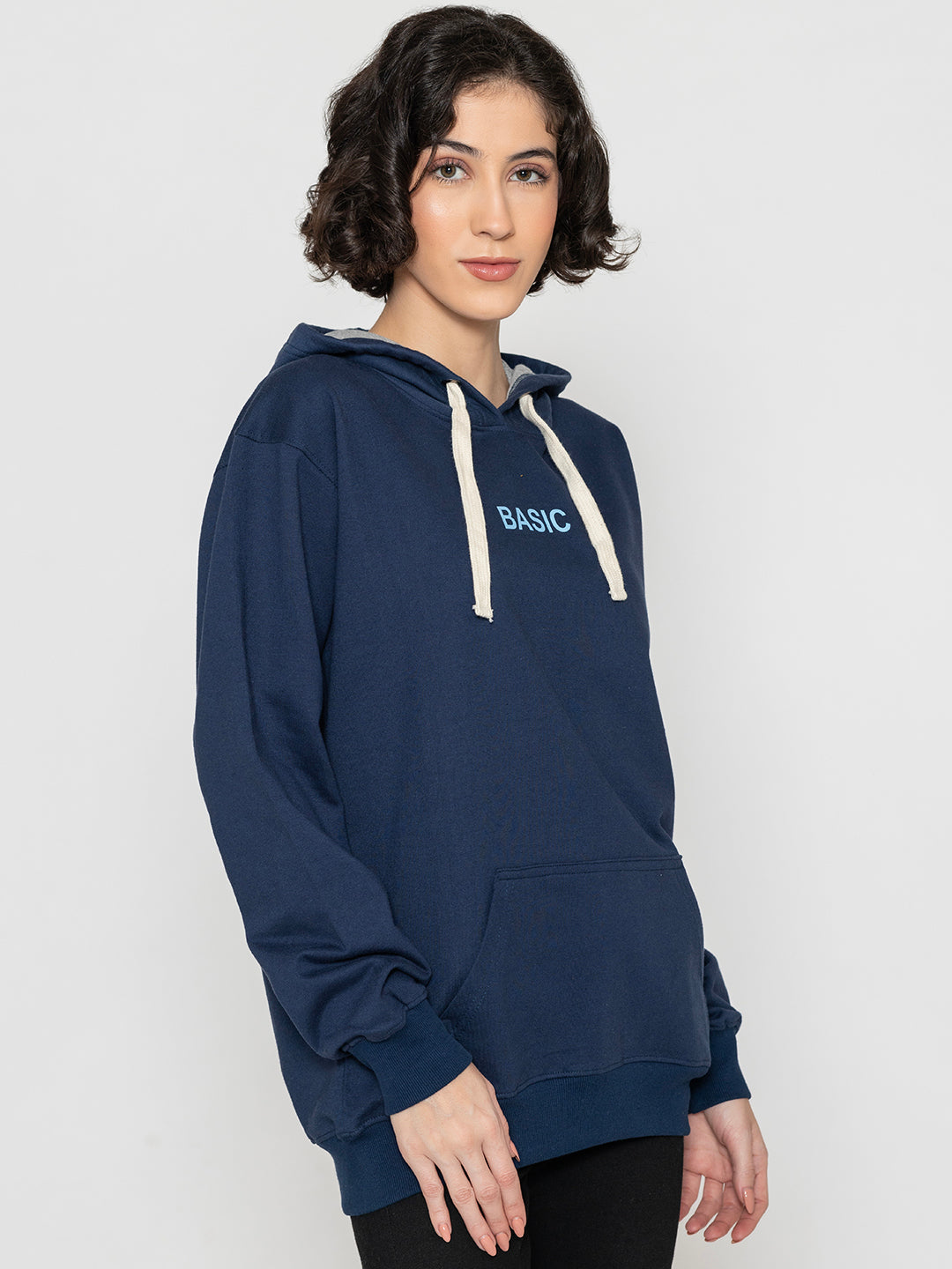 N.Blue Basic Fleece Hoodie