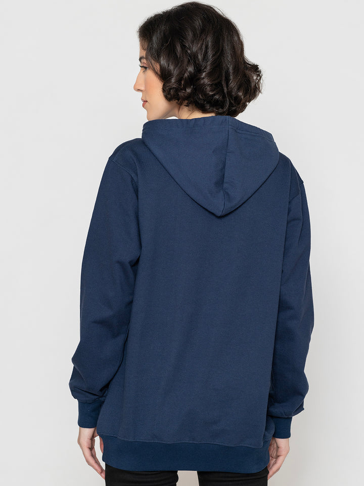 N.Blue Basic Fleece Hoodie