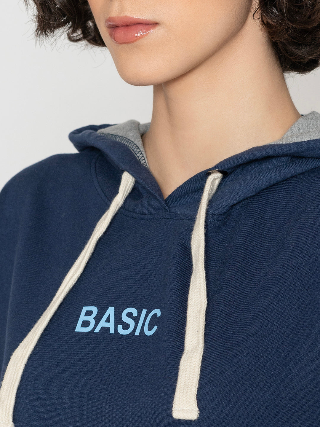 N.Blue Basic Fleece Hoodie