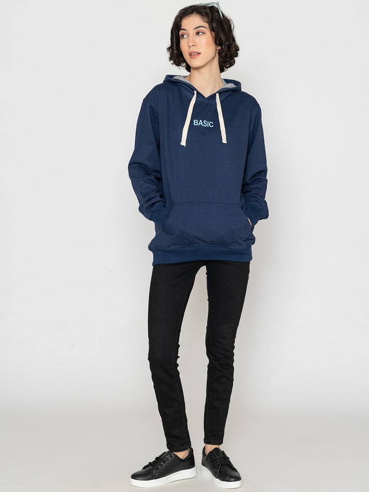 N.Blue Basic Fleece Hoodie