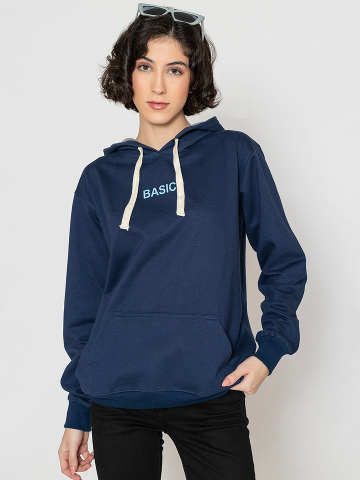 N.Blue Basic Fleece Hoodie