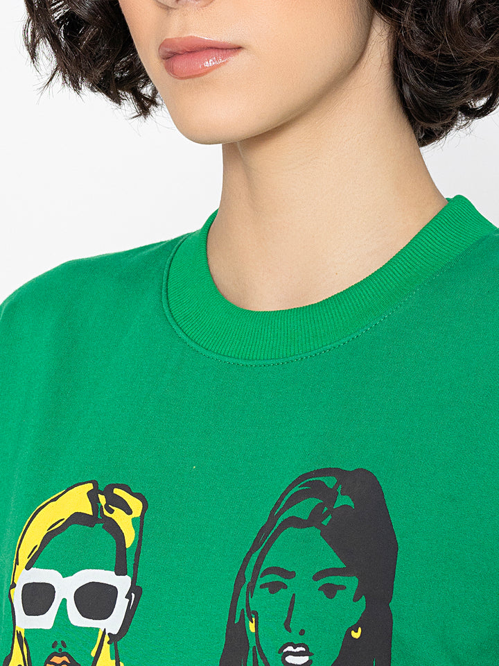 Green Two Girls SweatShirt