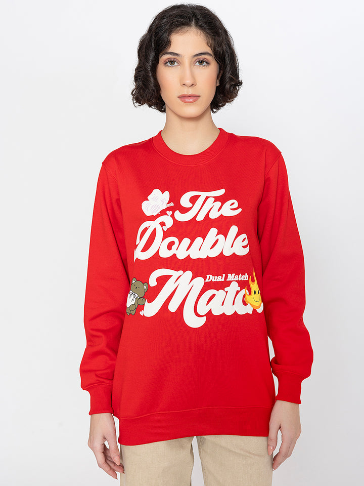 Red The Double Mate SweatShirt