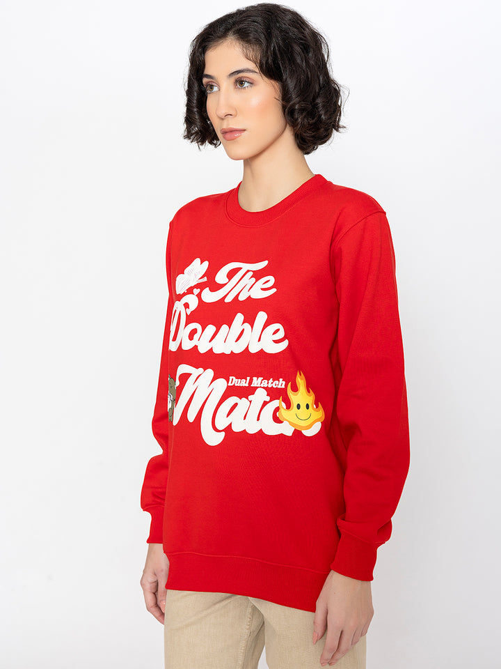 Red The Double Mate SweatShirt