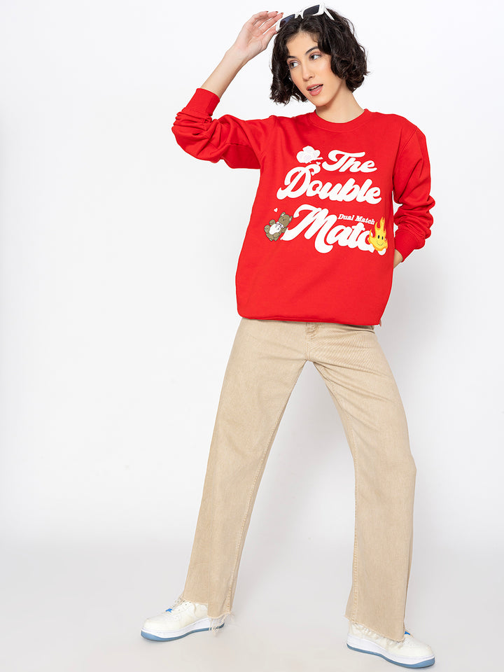 Red The Double Mate SweatShirt