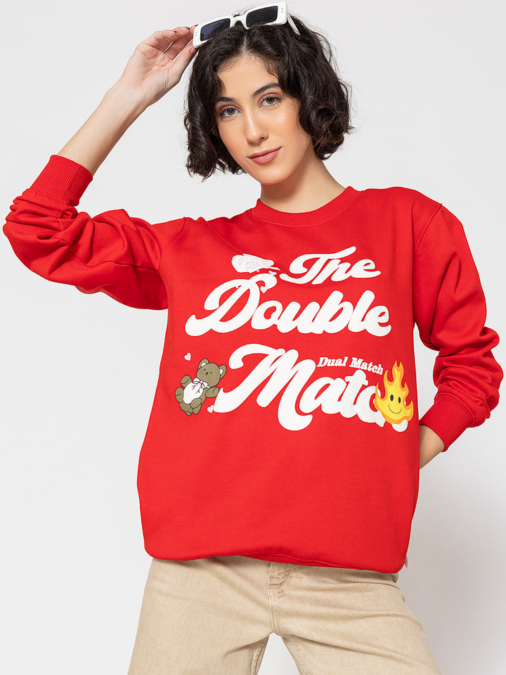 Red The Double Mate SweatShirt