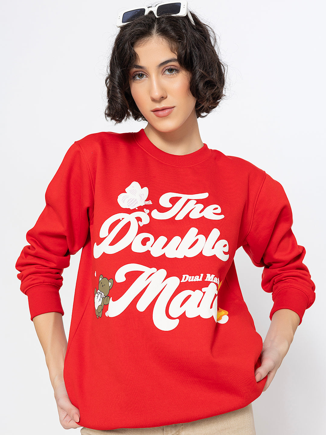 Red The Double Mate SweatShirt