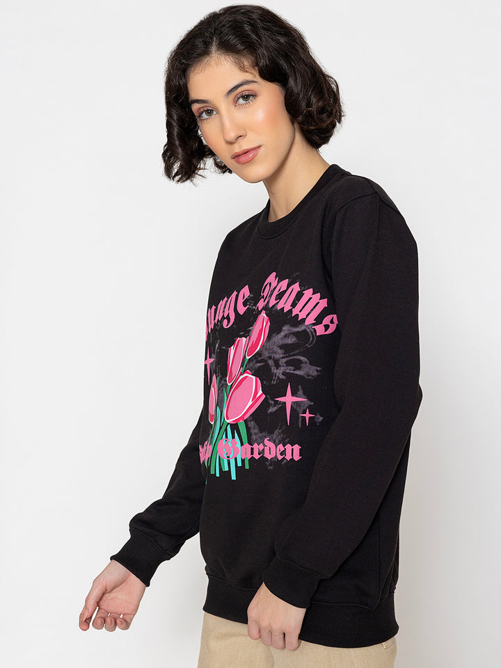 Black Tulip Garden SweatShirt